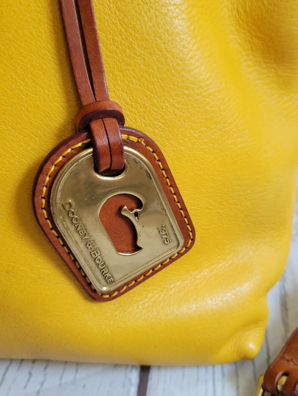 Dooney & Bourke Florentine Vacchetta Leather Satchel Crossbody Bag - Picture 4 of 10
